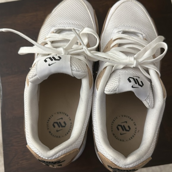 Nike Air Max White and Tan Sneakers - Picture 3 of 6